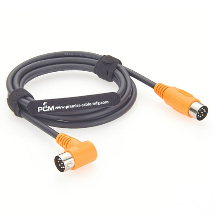 8 Pin DIN MIDI Cable Male to Male Right Angle