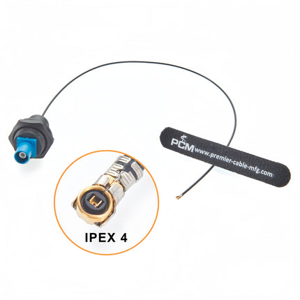 IPEX to FAKRA Bulkhead Mount RF Cable Assembly