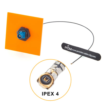 IPEX to FAKRA Bulkhead Mount RF Cable Assembly