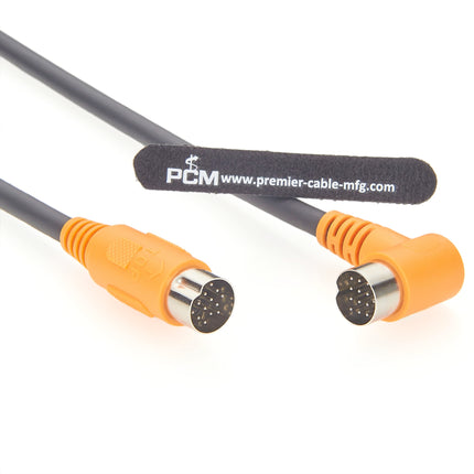DIN 13 Pin Male to Male Right Angle MIDI Cable