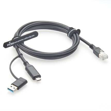 USB-A USB-C to RJ45 Ethernet Network Cable