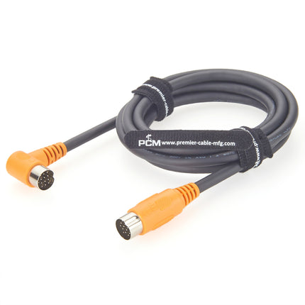 DIN 13 Pin Male to Male Right Angle MIDI Cable