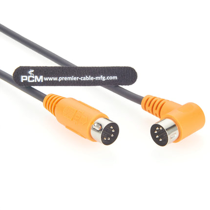 MIDI DIN 5 Pin Male to Male Right Angle Cable