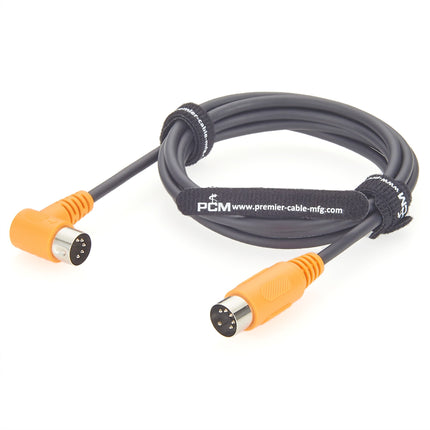 MIDI DIN 5 Pin Male to Male Right Angle Cable