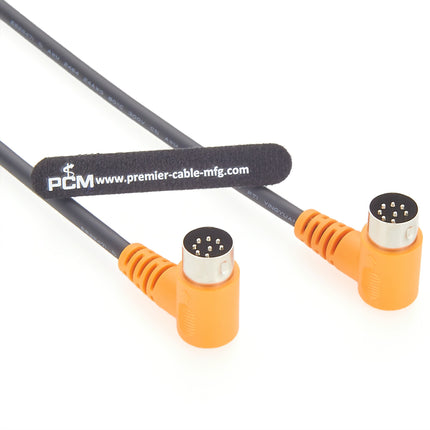 Right Angle 8 Pin DIN MIDI Cable