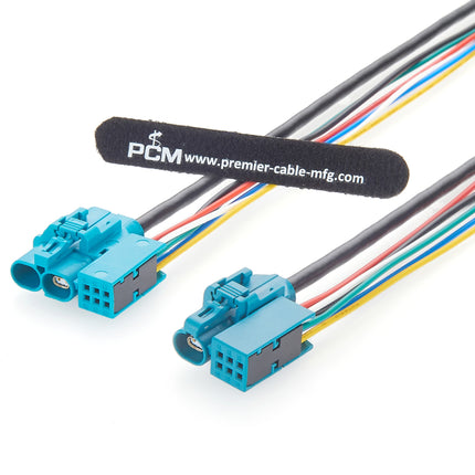 Dual H-MTD+6P Automotive Ethernet Cable 99K1HG-1CAZ5-Z 99K1HC-1CAZ5-Z