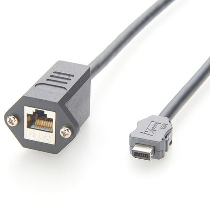 IX A Key to RJ45 Jack CAT6A Industrial Ethernet Cable