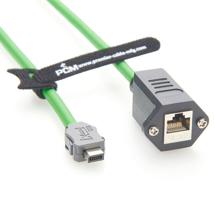 ix B Key to RJ45 Jack Cat6a Industrial Serial Cable