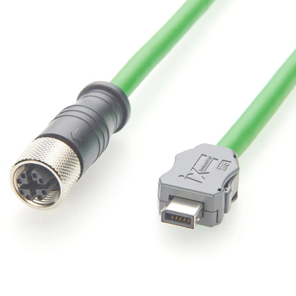 ix Industrial Cat6a Serial Cable ix B Key to M12 X-Code Female