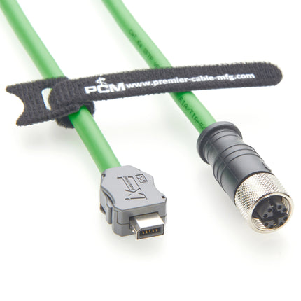ix Industrial Cat6a Serial Cable ix B Key to M12 X-Code Female