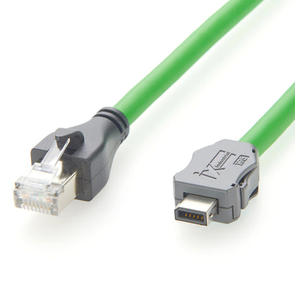 CAT6A IX Industrial Serial Cable IX B Key to RJ45 Plug