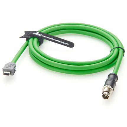 ix B Key to M12 X Code Male Cat6a Industrial Serial Cable