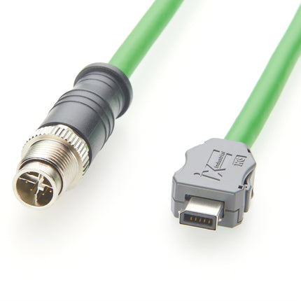 ix B Key to M12 X Code Male Cat6a Industrial Serial Cable