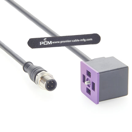 M12 to DIN 43650 Form A 3+PE Solenoid Valve Cable