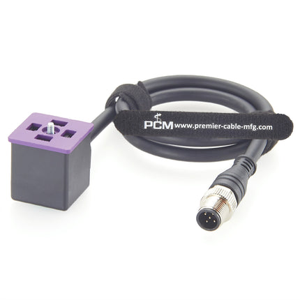 Form A DIN 43650 to M12 A Code 5 Pin Adapter Cable
