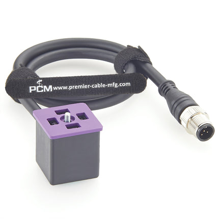 Form A DIN 43650 to M12 A Code 5 Pin Adapter Cable