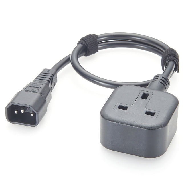 IEC320 C14 to UK BS1363 Outlet Socket Power Adapter Cable