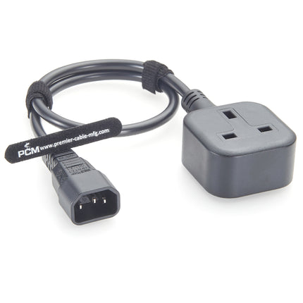 IEC320 C14 to UK BS1363 Outlet Socket Power Adapter Cable