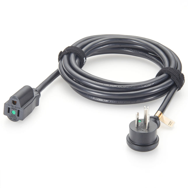 Hospital Grade Power Cord Right-Angle NEMA 5-15P to 5-15R