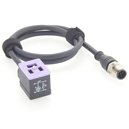 10mm DIN 43650 Form B to M12 Adapter Cable with LED