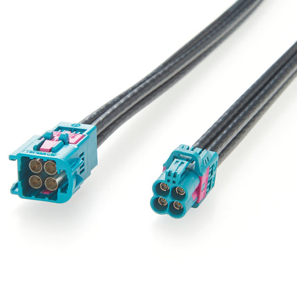 4-In-1 HFM Mini FAKRA Male to Female Extension Cable