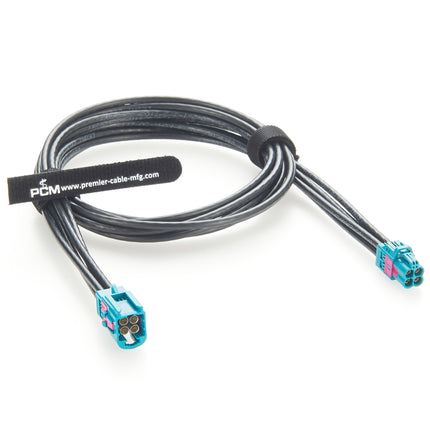 4-In-1 HFM Mini FAKRA Male to Female Extension Cable