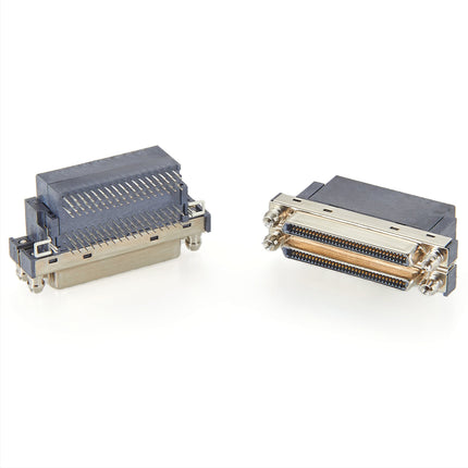 Dual Stack VHDCI 68 Pin Right Angle PCB Mount Connector
