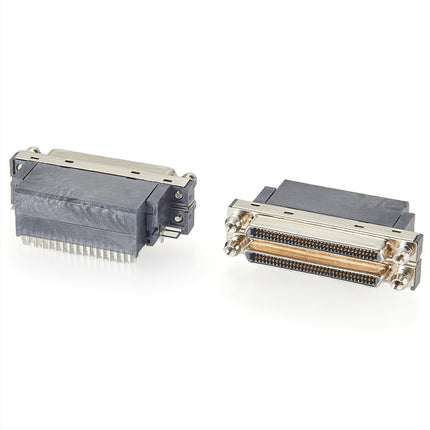 Dual Stack VHDCI 68 Pin Right Angle PCB Mount Connector