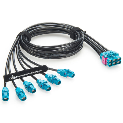 6 In 1 H-MTD Automotive Ethernet Cable Assembly