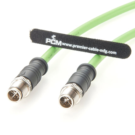 M12 X-Coded 8 Pin Male to Male Cable