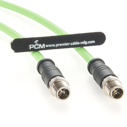 M12 X-Coded 8 Pin Male to Male Cable