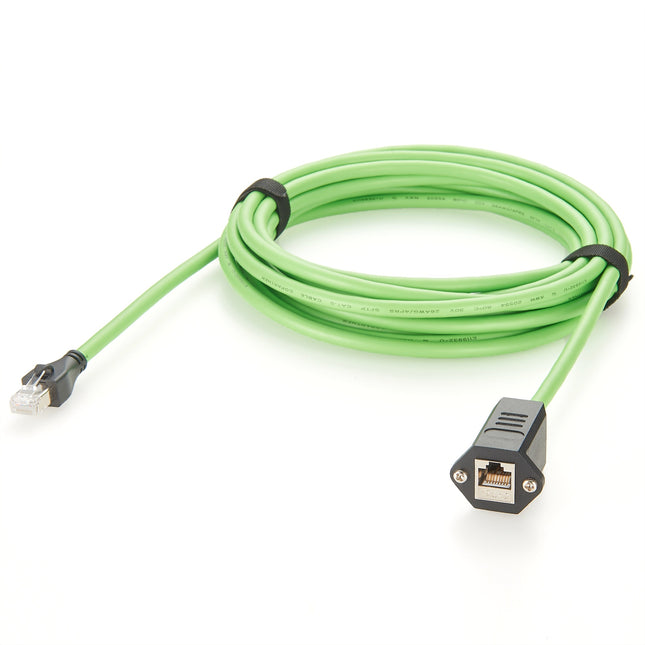CAT6A RJ45 Screw Panel Mount Extension Cable