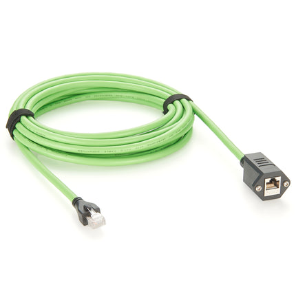 CAT6A RJ45 Screw Panel Mount Extension Cable