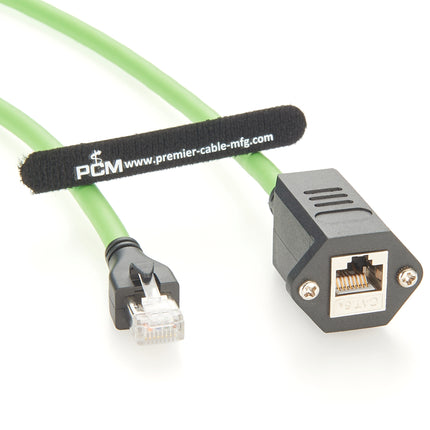 CAT6A RJ45 Screw Panel Mount Extension Cable