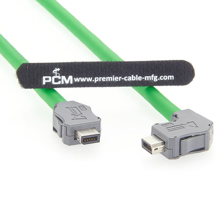 Right Angle Up ix A Key Cat6a Industrial Ethernet Cable