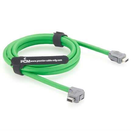 Right Angle Up ix A Key Cat6a Industrial Ethernet Cable