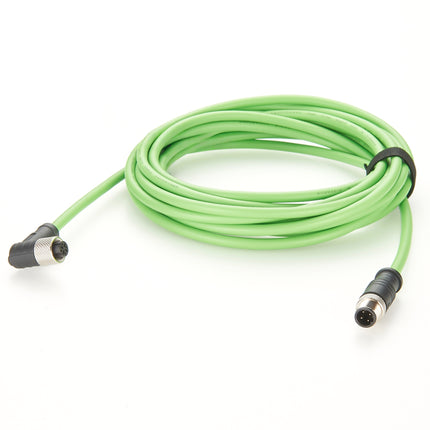Right Angle M12 D Code Extension Cable