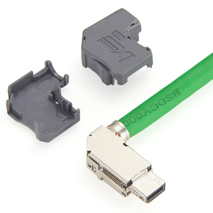 IX40G-A-10S-CVL2 (7.0) IX Industrial Connector Right Angle Upward Cabling