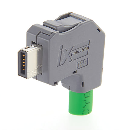IX40G-A-10S-CVL2 (7.0) IX Industrial Connector Right Angle Upward Cabling
