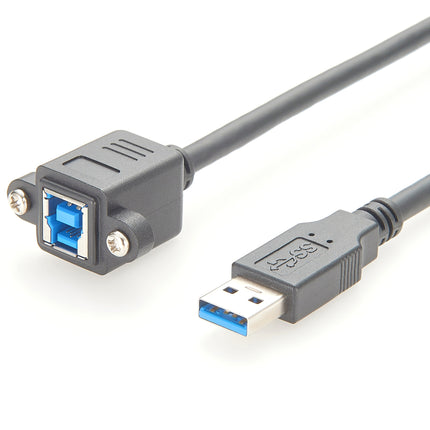 USB 3.0 Type-A to Type-B Screw Panel Mount Cable