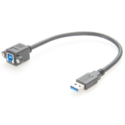 USB 3.0 Type-A to Type-B Screw Panel Mount Cable