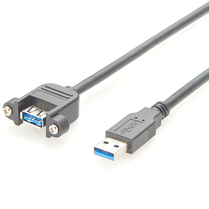 USB 3.0 Screw Panel Mount Extension Cable