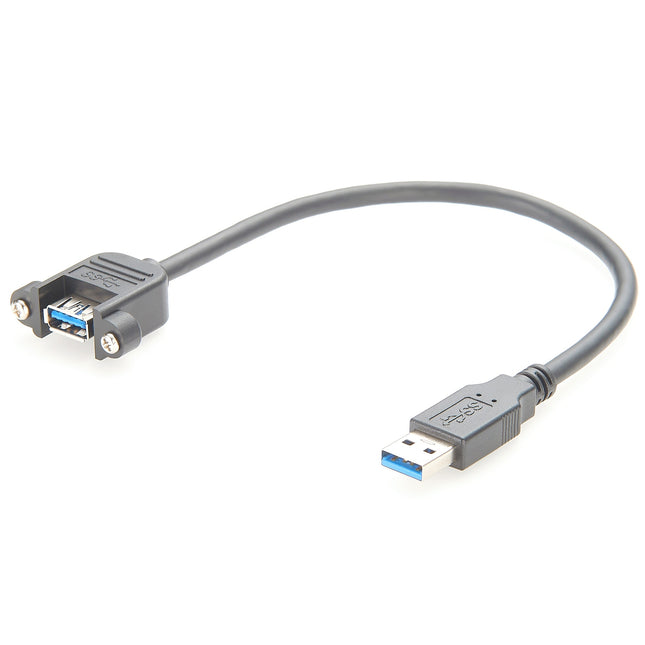 USB 3.0 Screw Panel Mount Extension Cable