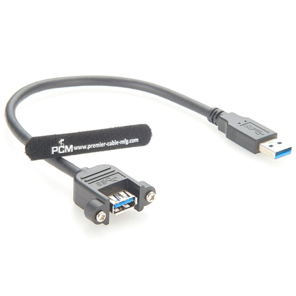 USB 3.0 Screw Panel Mount Extension Cable
