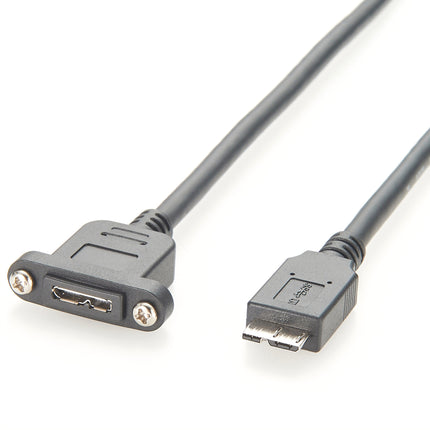 USB 3.0 Micro-B Screw Panel Mount Cable