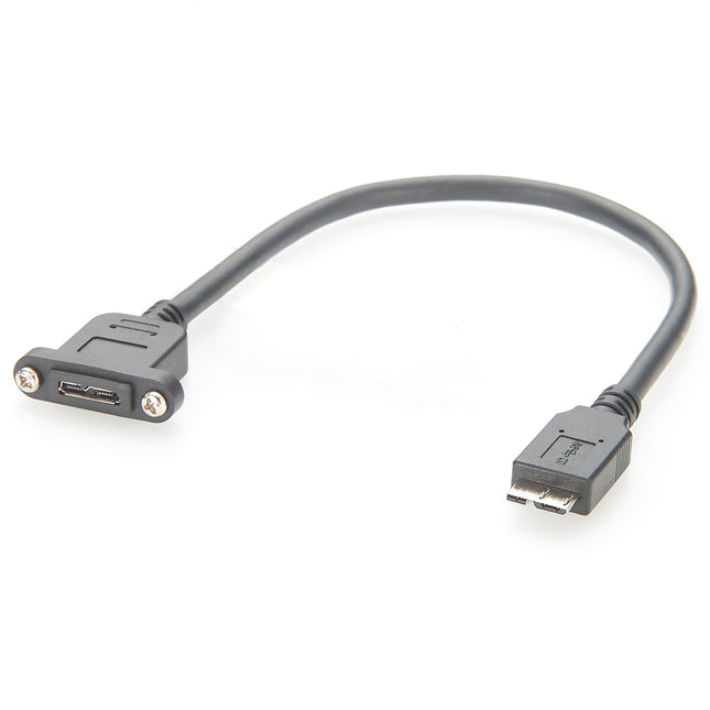 USB 3.0 Micro-B Screw Panel Mount Cable
