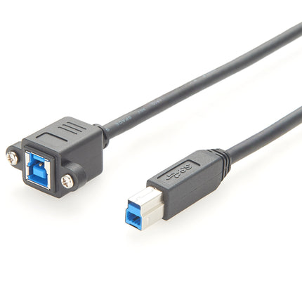 USB 3.0 B Panel Mount Extension Cable with Screws