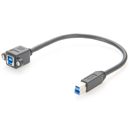 USB 3.0 B Panel Mount Extension Cable with Screws