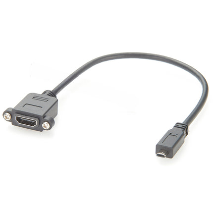 Micro HDMI to HDMI Screw Panel Mount Cable