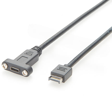 Panel Mount USB-C to USB Type E Motherboard Header